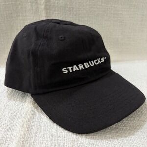 Starbucks Unisex Men OSFA Barista Employee Baseball Cap Strapback Hat Black